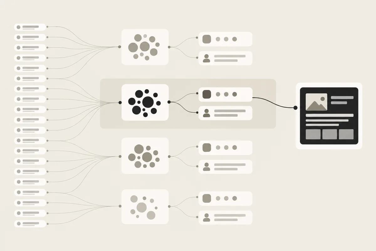 Cluster semantici di keyword che rivelano opportunità SEO vicine alla prima pagina