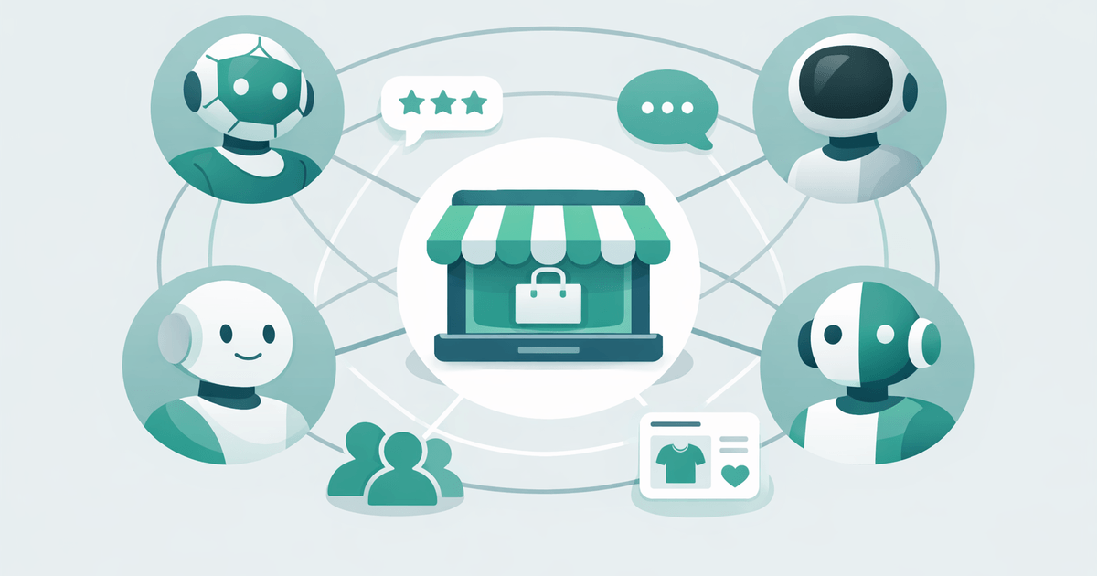 Illustration of an ecommerce brand selected by multiple AI assistants in a generative engine optimization guide