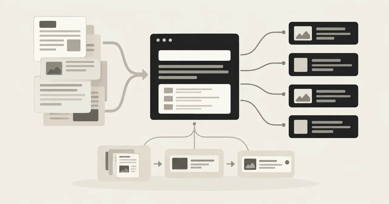 Structured content becoming a cited AI answer, illustrating generative engine optimization.