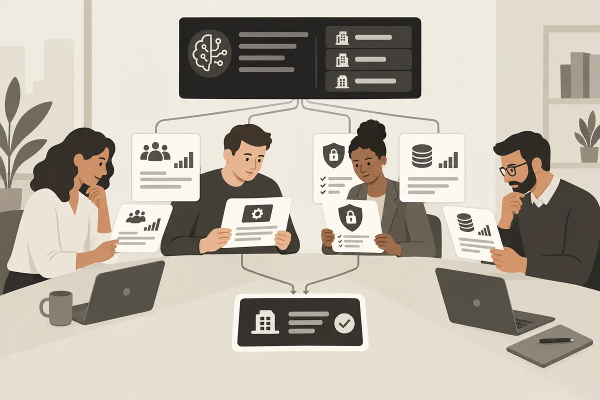Un comitato d’acquisto enterprise valida una shortlist generata dall’AI