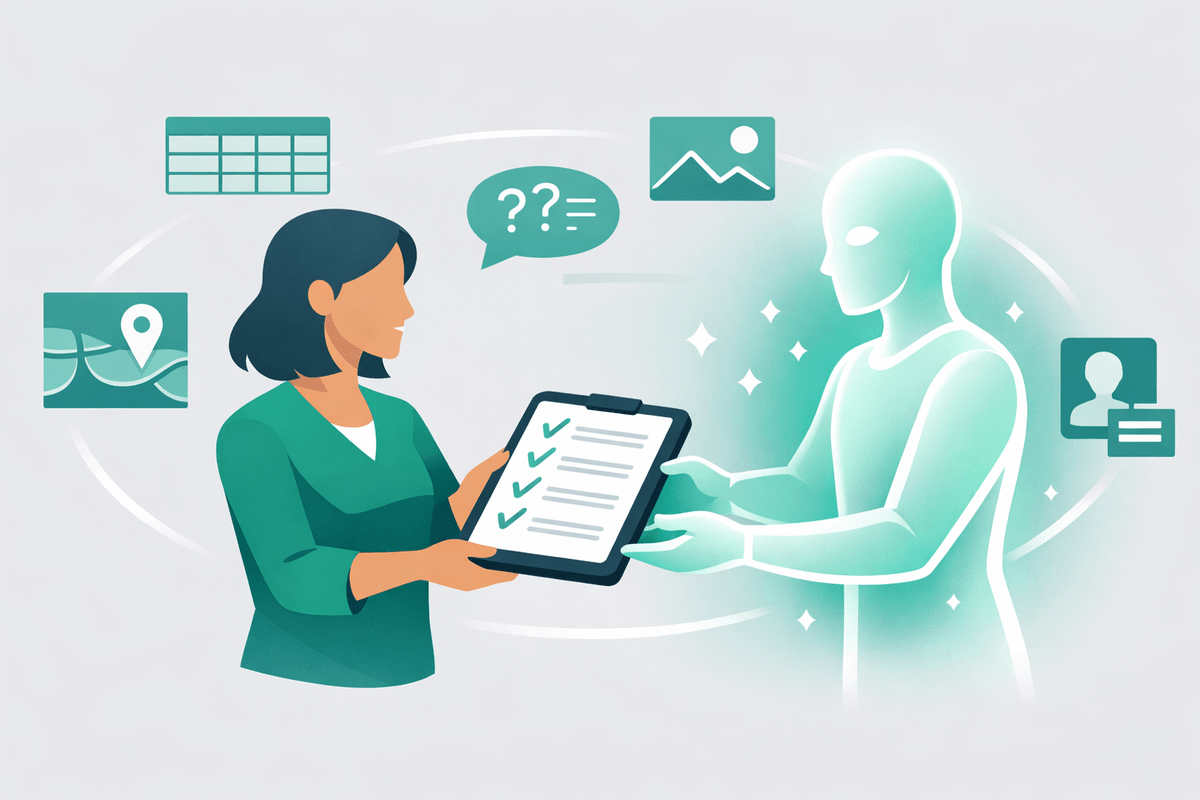 Checklist-driven content workflow handed from marketer to AI agent in GEO for hotels and hospitality