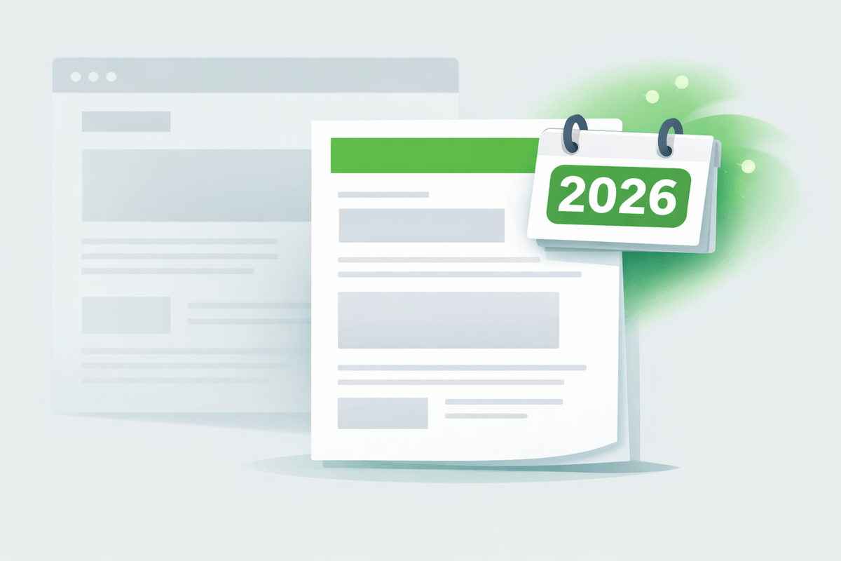 Calendar marked 2026 attached to a blog post illustrating freshness in how Claude picks sources