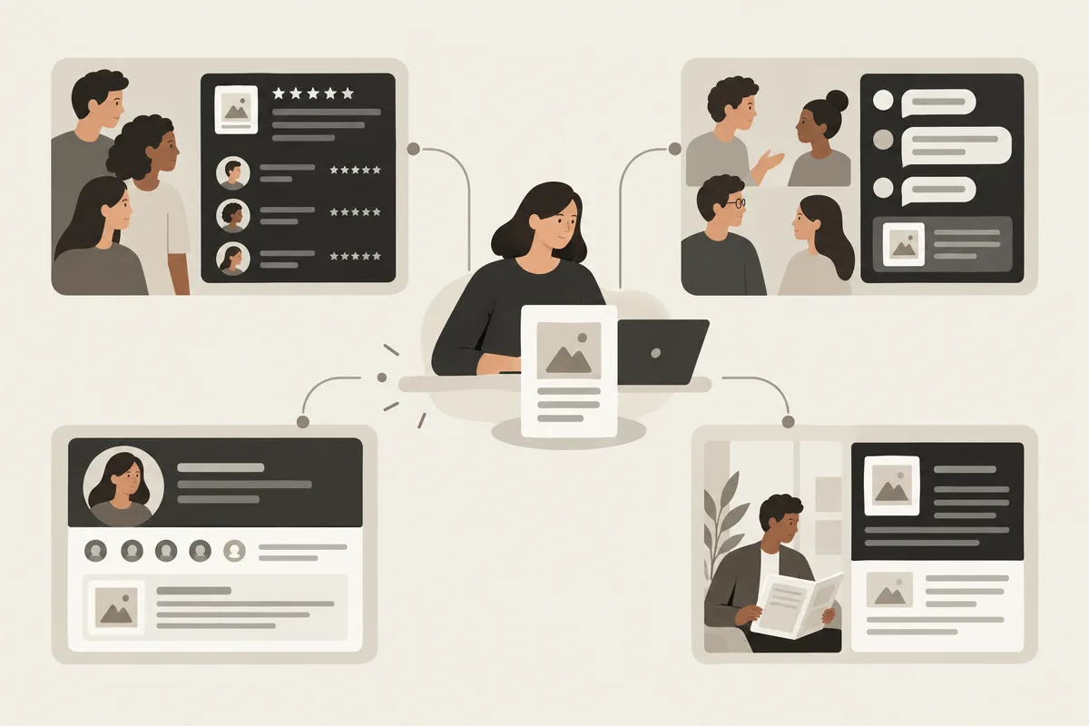 B2B author building AI citation authority through reviews and third-party mentions