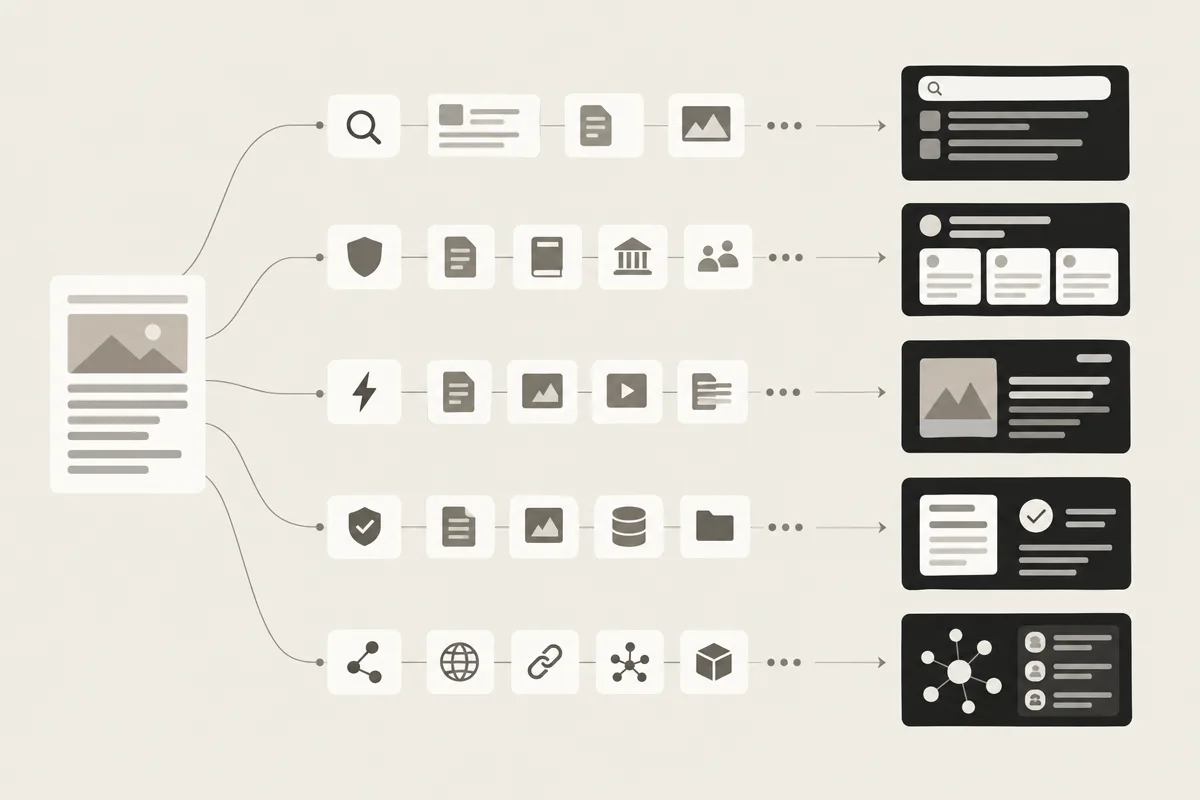 Comparison diagram showing different citation paths and optimization signals across AI platforms.