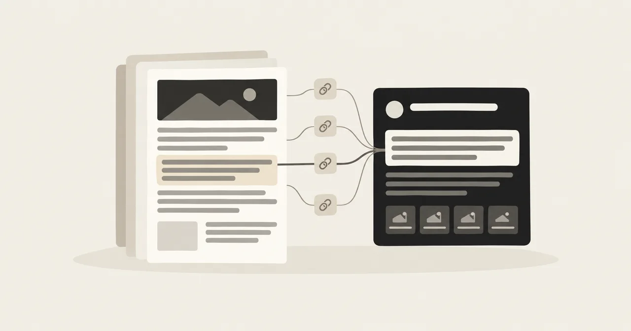 Una pagina strutturata alimenta una risposta AI citata: metafora della Perplexity SEO.